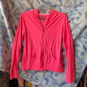Chin Up Pink Women's Zip-Up Hoodie